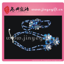 Guangzhou Fine Jewelry Elegante blaue Zirkon Schmuck-Set